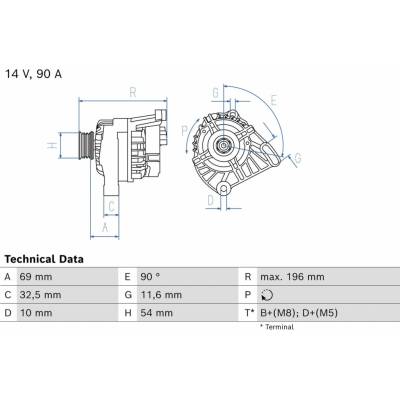 Alternátor BOSCH 0 986 086 870