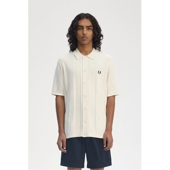 Fred Perry Риза Fred Perry Men's Short-Sleeve Plain Shirt - Ecru 560