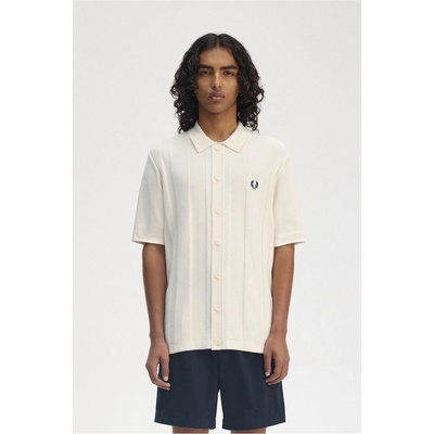Fred Perry Риза Fred Perry Men's Short-Sleeve Plain Shirt - Ecru 560