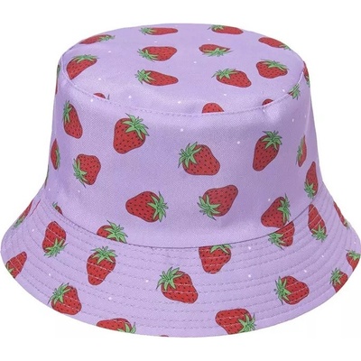 Klobouk Strawberries fialová