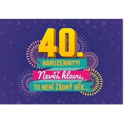 Albi 3D přání s pop-up efektem - 40 narozeniny