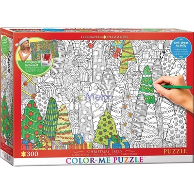 Eurographics Color me Vánoční stromky + sada na zavěšení 300 dielov
