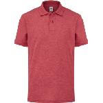Fruit of the Loom KIDS 65/35 POLO / Детска поло тениска с къс ръкав - червен меланж 104 (163417u47a3)