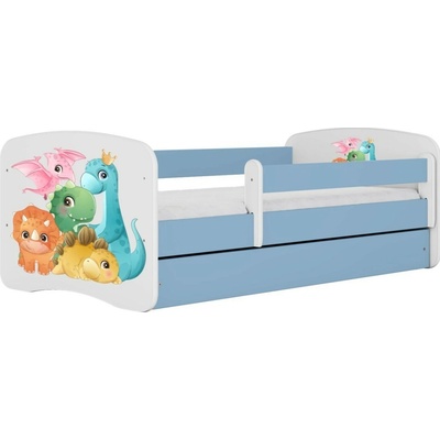 Kocot kids Babydreams dinosaury modrá se šuplíkys matrací