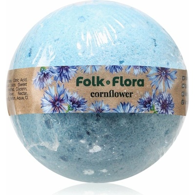 Folk & Flora Cornflower bomba do kúpeľa 130 g