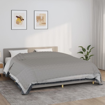 vidaXL Zátěžová deka šedá 15 kg textil 235x290