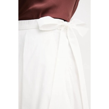 Weekend Max Mara Памучна пола Weekend Max Mara в бяло среднодълга разкроена 2515101032600 (2515101032600)