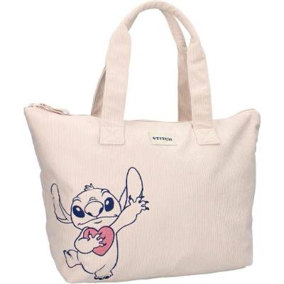 Vadobag Plážová taška béžová Stitch se srdíčkem Stitch