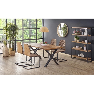 Halmar Разтегателна маса xavier дъб / черно