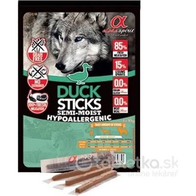 Pamlsok Alphaspirit dog Paličky kačacie 4 x 10 g