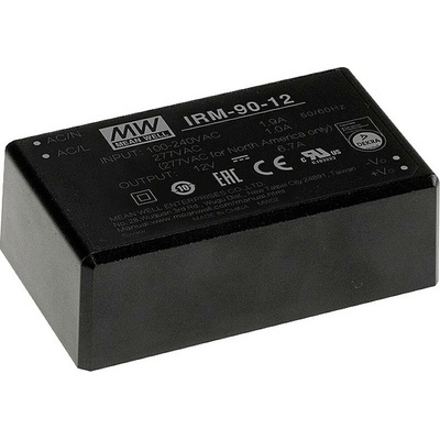 MEAN WELL IRM-90-12ST zabudovateľný sieťový zdroj AC/DC, uzavretý 12 V/DC 6.7 A 80.4 W
