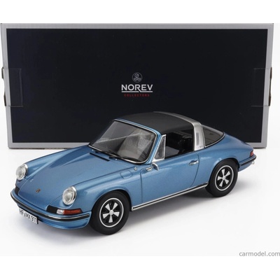 Norev Porsche 911s 2.4 Targa 1973 Blue Met 1:18