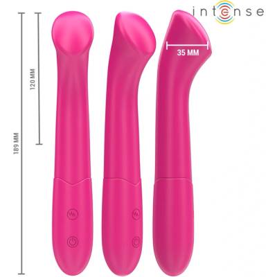 Intense paty vibrator 19 cm flexible 10 vibrations model 2 pink