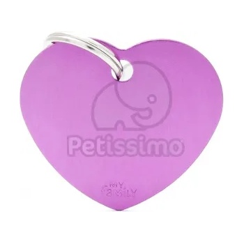 My Family адресник - Лилаво сърце S