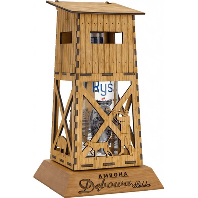 Debowa Rys Vodka 40% 0,7 l (darčekové balenie Poľovnícky Posed)
