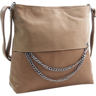 dámská crossbody kabelka se řetízkem NH8146 meruňkově hnědá