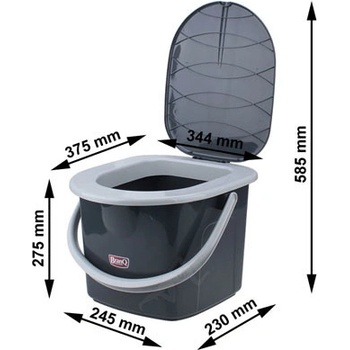 Branq WC kbelík 15,5l černý