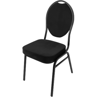 Horecano HORECANO-Кетъринг стол метален с овална облегалка BLACK 44x49х94cm (HC-66995) (0166995)