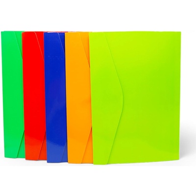 Картонена папка с лепенка 5 цвята А4+