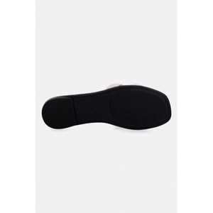 Tommy Hilfiger чехли с равна подметка дамски кожени TH LOGO STRAP MULE