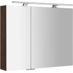 SAPHO Mirró - Огледален шкаф с LED осветление 90x70x16 см, 2 врати, бор в рустик стил MC090-0016 (MC090-0016)
