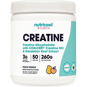 Nutricost Креатин (формула за жени с фолиева киселина, глухарче, мечо грозде и червена боровинка), 260 g прах, с аромат на манго (67447 (484101) NC)