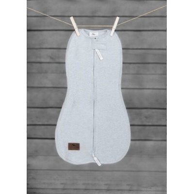 Sleepee Zavinovačka First Step Swaddle s čiapočkou svetlo sivá
