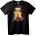 NOONEBRAND Тениска с усмихната мечка - S, Black