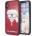 KARL LAGERFELD Емблематичен калъф с блясък на Карл Лагерфелд за iPhone X / Xs - червен (3700740444818)