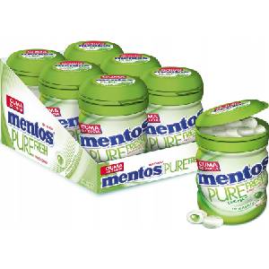 Mentos Pure Fresh Lime Mint Картонена кутия 6x60 g
