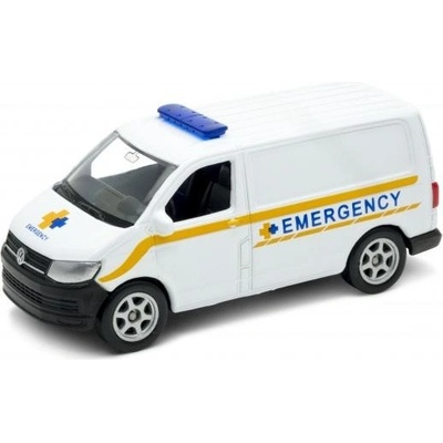 Welly Volkswagen Transporter T6 Van emergency bílá 1:34