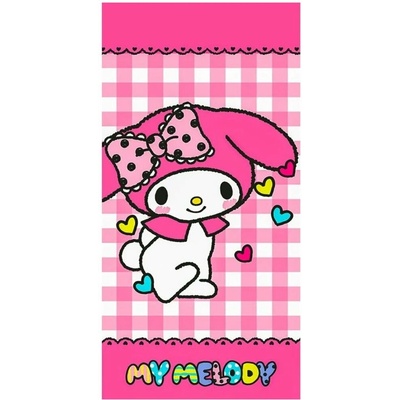 Carbotex plážová osuška My Melody motív ružový zajačik 70 x 140 cm