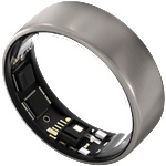 Ultrahuman Ring Air - Smart Ring, Charger, USB Cable / Size-14- Raw_Titanium (UHRA-RT-14)