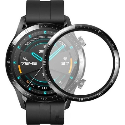 gLine Удароустойчив протектор силиконов за часовник gLine PET с черен кант за Huawei Watch GT 2 46mm, Прозрачен/Черен (15585)