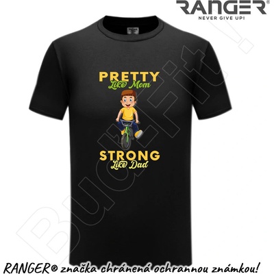 Ranger tričko motív Strong Like Dad čierna