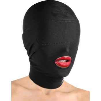 Image 1 of Master Series Disguise Open Mouth Hood With Padded Blindfold Black