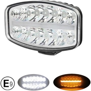  80W LED Лед Фар Халоген С Три Функции Неон ефект Бяло-Жълто/Оранжево Neon 24, 5см x 13, 9см 4100lm 12V - 24V E-Mark Подход