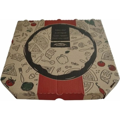 VEJU Krabica na pizzu 33x33x3cm hnedá