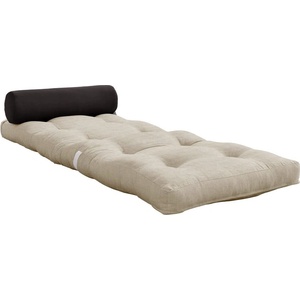 Karup Design Сив и бежов матрак за футон 70x200 cm Обвивка бежов лен/тъмносиво - Karup Design (814914734070)