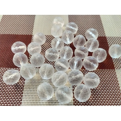 Korálky broušené 14mm krystal mat 1 KG