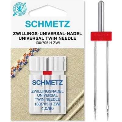 Schmetz dvojjehla 130/705 H univerzal, rozpich 4mm/80