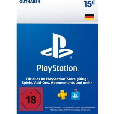 PlayStation predplatená karta 15 € DE
