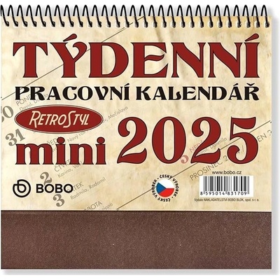 Pracovní Retro Mini stolní 2025