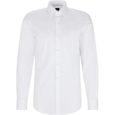HUGO BOSS Риза с дълъг ръкав Boss Men's H Hank Kent Long Sleeve Oxford Shirt - White