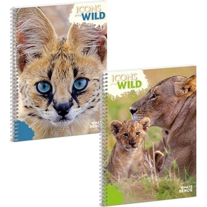 Ars Una Спирална тетрадка с подложка ARS UNA Icons of the Wild A/4 60 страници 53894922 (53894922)