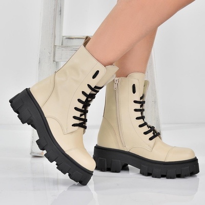 Tinti Shoes Дамски кубинки Alena beige