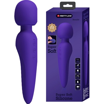 Image 1 of Pretty Love Meredith Super Soft Silicone Massage Wand Purple
