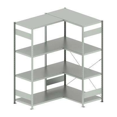 META zásuvný rohový regál 2000 x 1300 /1000 x 600 mm nosnost 100 kg