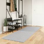 vidaXL Килим HUARTE с къс косъм, мек и миещ се, сив, 80x250 см (375073)