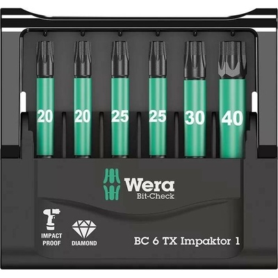 sada šroubovacích bitů Bit-Check 6 TX Impaktor 1 Wera 057693